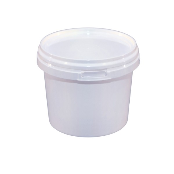 1L Round White Bucket - No Handle