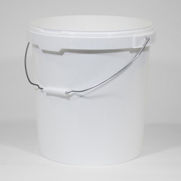 30L Round White Bucket