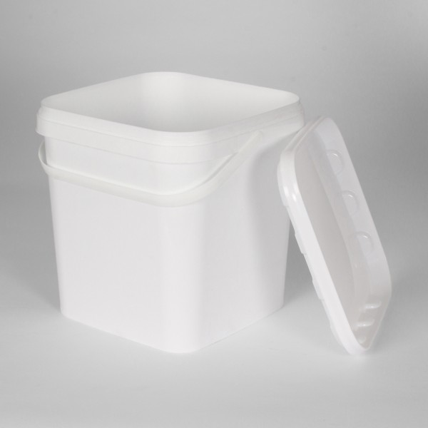 5L Square White Bucket