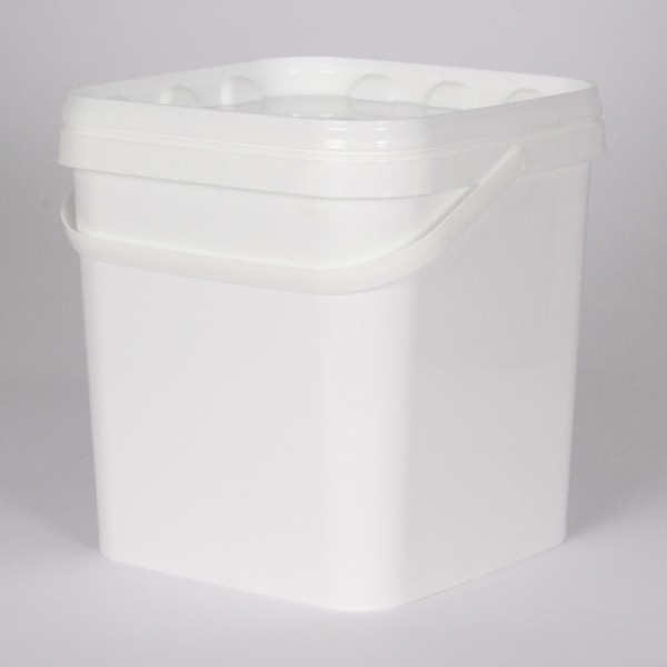 5L Square White Bucket