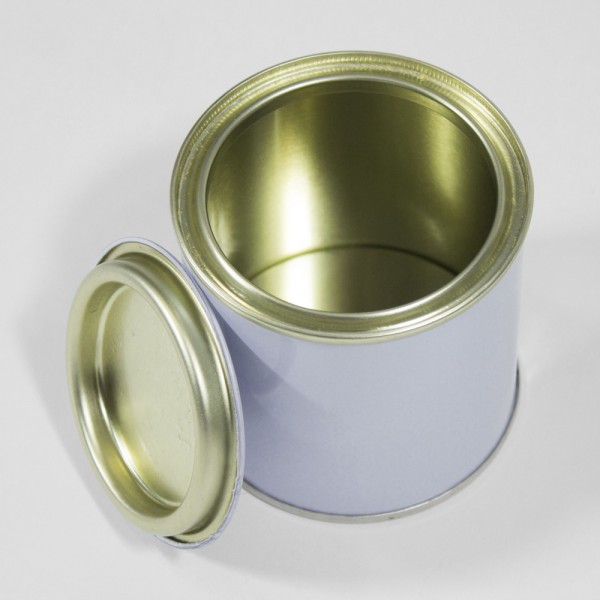 250ML White Lever Lid Tin