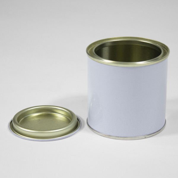 250ML White Lever Lid Tin