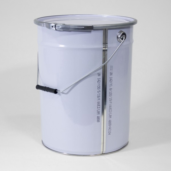 20L White Pail W/Lid & Securing Ring