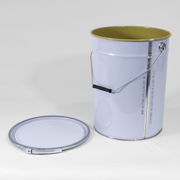 20L White Pail W/Lid & Securing Ring