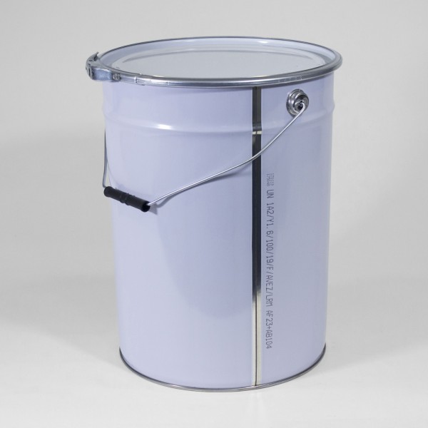25L White Pail W/Lacquered Interior