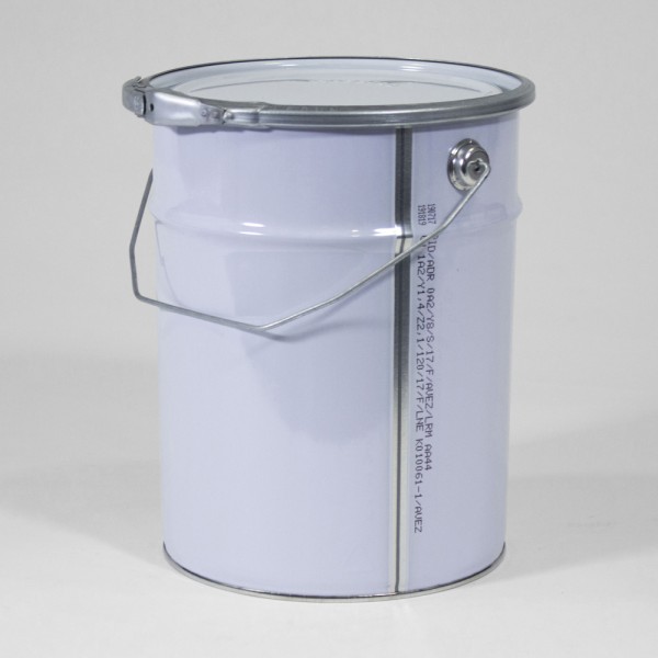 5L White Pail W/Lacquered Interior