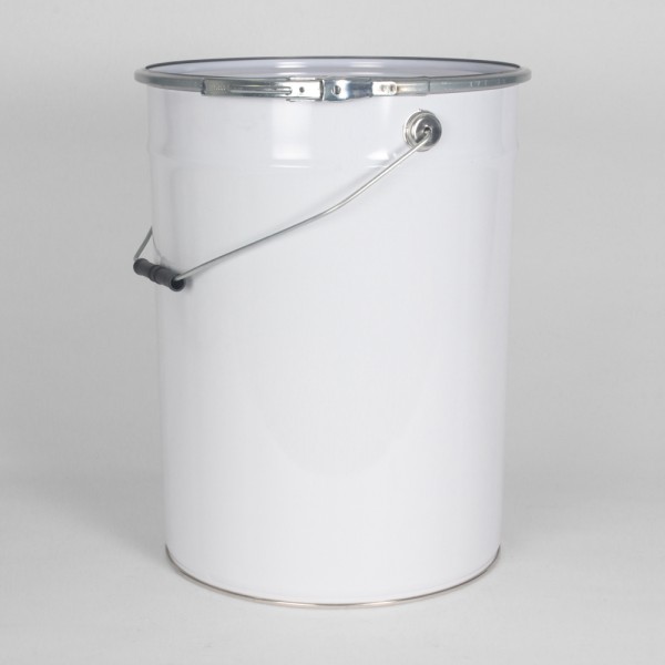 25L White Pail W/Lid & Securing Ring
