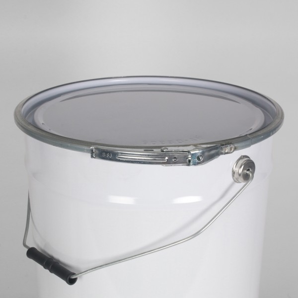 25L White Pail W/Lid & Securing Ring
