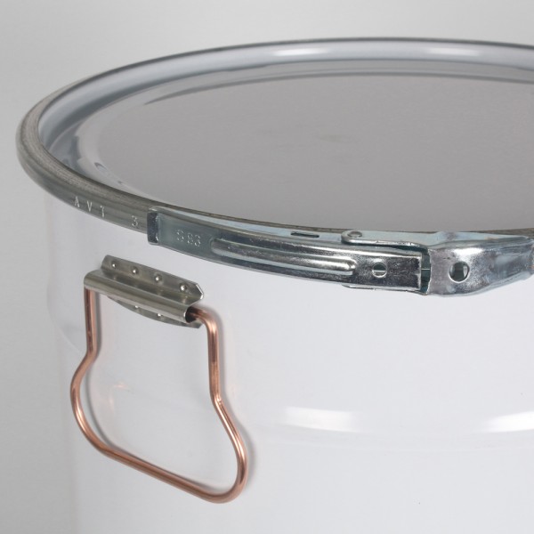 30L White Pail W/Plain Interior