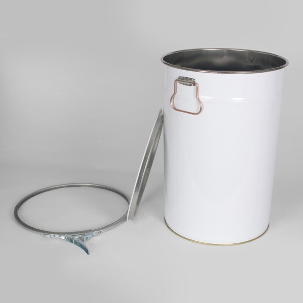 30L White Pail W/Plain Interior