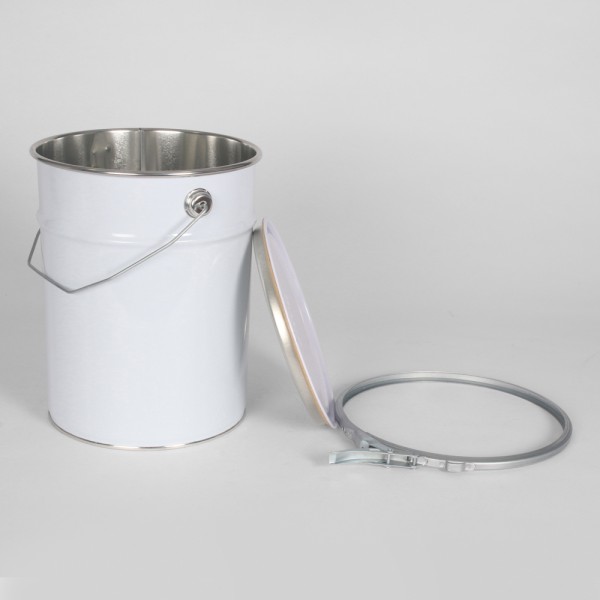 5L White Pail W/Plain Interior