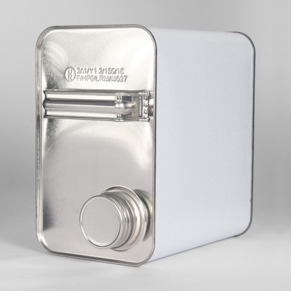 2.5L White Oblong Can W/38MM Neck