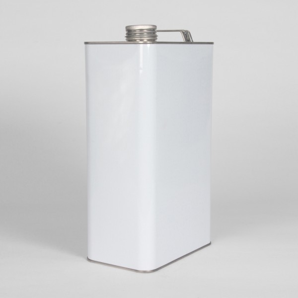 5L White Oblong Can W/38MM Neck