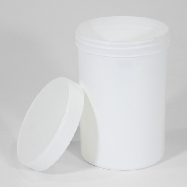 1250ML White Polyjar W/ Screw Cap