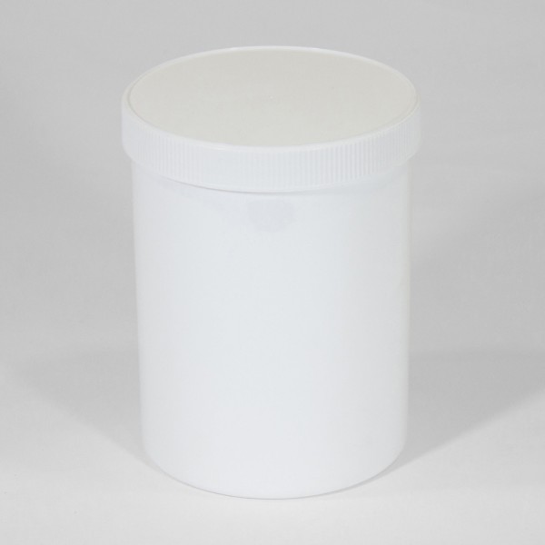 1750ML White Polyjar W/ Screw Cap