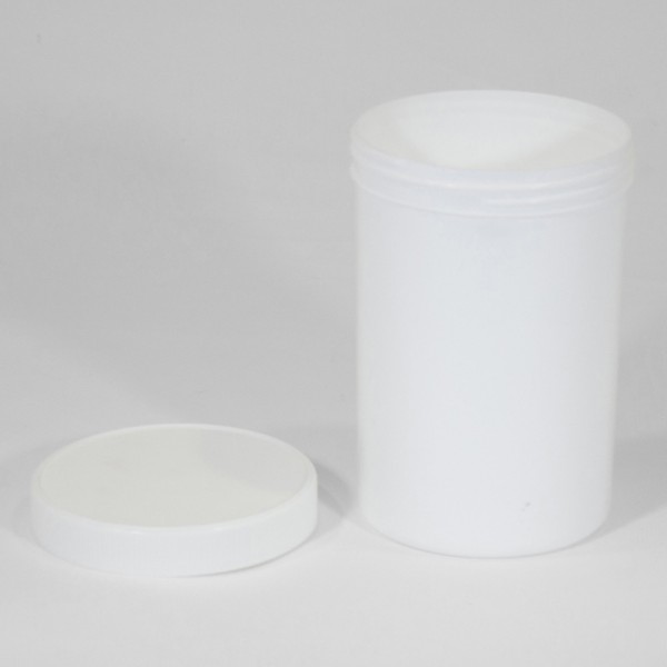 1750ML White Polyjar W/ Screw Cap