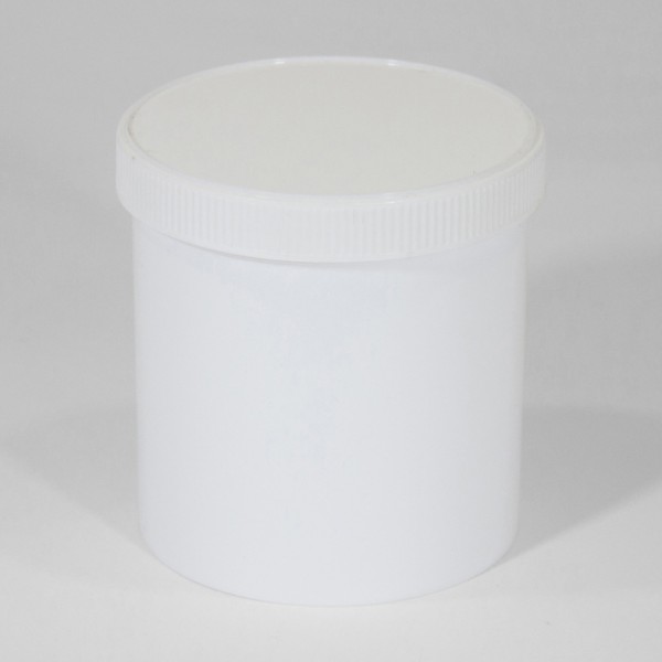 650ML White Polyjar W/ Screw Cap