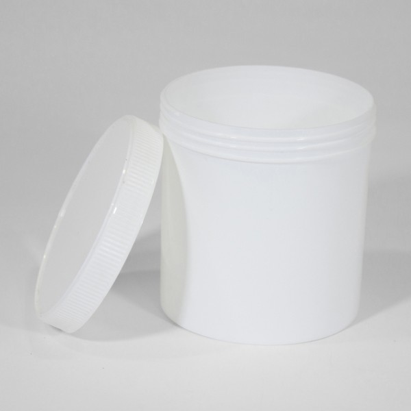 650ML White Polyjar W/ Screw Cap