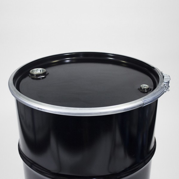 205L Black Open Top Drum W/Lacquered Interior