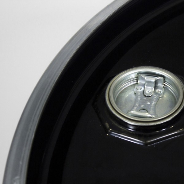 205L Black Open Top Drum W/Lacquered Interior