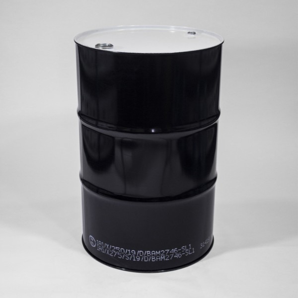 210L Tight-Head Black Drum W/Lacquered Interior